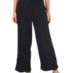 Habitat Medium Pull-On Bubble Gauze Pants Straight Wide High Rise Pockets Black Photo 0