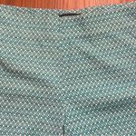 Talbots Heritage Stretch Crop Ankle Pants in Geo Floral Turquoise White Size 12 Photo 7