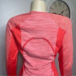 Athleta  Sz Small Pink Orange Long Sleeve Scoop Neck Athletic Shirt Active Gym Photo 4