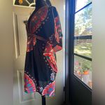 Trina Turk silk blend kimono waist tie resort beach dress, size medium Photo 11