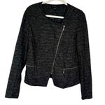 Tribal Gray Slant Zip Blazer Jacket Medium Photo 0