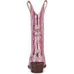 Women's Pink Rhinestone Western Cowgirl Boot Embroidered Ankle High Pointed Toe Size 7 Photo 6
