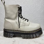 Dr. Martens Audrick 8-Eye Boots Womens 10 White Calf Leather Lace Up Platform Photo 0