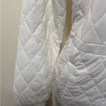 Divided  woman white puffy snow ski suit size small zip up hooded Photo 3