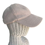 Free People  Williamsburg Faux Suede Baseball Cap Hat Cream Photo 0