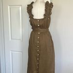 frame denim FRAME Ruffle-Strap Belted Midi Dress Photo 7