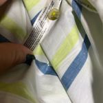 Anthropologie  Striped Shirt Dress - Blue, Green, White Photo 8