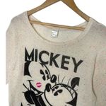 Disney  Top Womens M Knit Confetti Mickey Mouse Minnie Graphic Lightweight Cream Photo 3