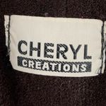 Cheryl Creations Wool Retro Chocolate Brown Overall Jumper Dress Boho Winter Size M Photo 5