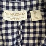 Cynthia Rowley * blue plaid linen long blazer size large Large Photo 8