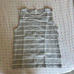 Uniqlo light gray and white striped tank top Photo 0