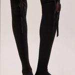 Free People Black Ticked And Tied Over The Knee Socks NWT Photo 0