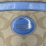 Coach Peyton Satchel Dome Bag Purse Khaki Sky Blue Y2K Signature Print F18918 Photo 4