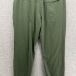Eddie Bauer  Women's Pull On Pants Solid Olive Green XL Pockets Ankle Traveler Photo 1
