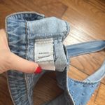 NWT Denim Rhinestone Bralette Blue Size L Photo 3