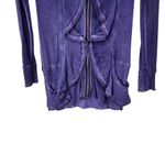 Yest Acubi Hippie Eclectic Mori Girl Lagenlook Purple Ruffled Hoodie Size Small Photo 3