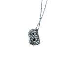 Silver Tone Initial Letter B Pave Crystal Bubble Charm Pendant Necklace New Photo 6
