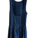Madewell Women's Blue Scoopback Smocked Midi Dress Size S NWT free shipping Photo 8
