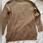 Alfani NWT:  tan crew neck sweater with gold drip Photo 5