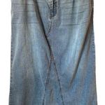 Denim Maxi skirt in size 14. EUC. Cotton Blend, back Slit. Blue Photo 0