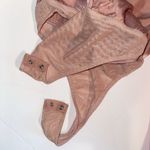 Socialite  Bodysuit Womens XS Light Pink Silky Camisole Lace Trim Plunge VNeck Photo 7