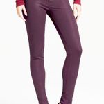 7 For All Mankind Skinny Exclusive Shimmer Eggplant Deep Purple Stretchy Jeans Photo 0