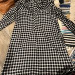 Madewell  Latitude Check Shirt Dress in True Black Small Photo 6