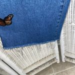 Minga‎ London Butterfly Embroidered High Waist Straight Leg Jeans Y2K 32 US 8 Blue Photo 4