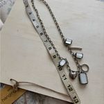 Baby Phat Silver Charm Necklace with Heart and Rectangles Photo 3