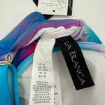 La Blanca Bikini Top Size 10 NWT Sunset Shores Over The Shoulder Underwire Wrap Photo 6