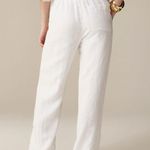 J.Crew Petite Soleil Pant Linen Pull On Elastic Waist Relaxed White Small NWT Photo 2