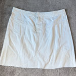 Banana Republic  Off White Frayed Hem Denim Skirt SIZE 14 Photo 0