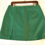 Miss Selfridge Asos  Slit Hem Mini Skirt In Bright Green. Size 8. Photo 0