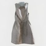 The Letter Anthropology Womens Fit Flare Dress Gold 20% Metallic sleeveless XS‎ Photo 3