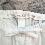 CP Shades  Pull On Drawstring‎ Linen Pants in White Boho Coastal Bohemian Size XS Photo 4