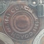 Coach Circle Patchwork Handbag Purse Black Brown Tote Shoulder Bag Retro Y2k Photo 7