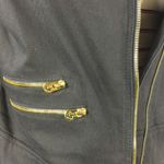 True Religion  Moto Asymmetrical Jacket Leather Sleeves Small Black Photo 6