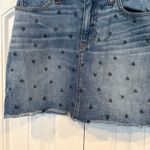 Madewell Heart Print Denim Mini Skirt Size 25 Photo 3