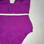 SKIMS Knit Swim Plunge Bikini Set – Magenta, Size M (Top + Bottom) Photo 9