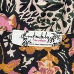 Free People  Kimono Women Small Black Orange Floral Topper Flower Hippie Bohemian Photo 6