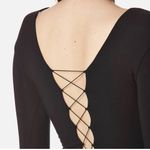 Alexander Wang  Black Lace-Up Bodysuit Photo 6