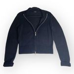 new Cruciani 𖦹 Luxury Fine Knit Zip Cardigan Sweater 𖦹 Black 𖦹 Made in Italy Photo 4