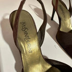 Yves Saint Laurent Brown Slingback Pumps Sz 9M Photo 3