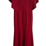 Marchesa Notte Red Embellished Cape V Photo 11