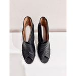 Maison Margiela Twist Wrap Peep Toe Stiletto Leather Bootie Black Women's 39.5 Size 8.5 Photo 1