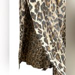Vintage 100% Silk Leopard Animal Print Sheer Long Duster Cardigan Dress Large/14 Brown Photo 6
