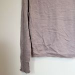 Free People  Womens Ruffled Pullover Sweater in Lilac Photo 3