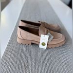 A New Day  Tan Taupe Faux Suede Lug Sole Penny Loafer Memory Foam Sz 11 Photo 2