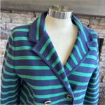 Banana Republic  Green and Blue Striped Blazer Photo 2