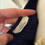 Anthropologie Chelsea &Violet, navy blue boho tiered, ruffle mini bow Tie strap dress M L Photo 8